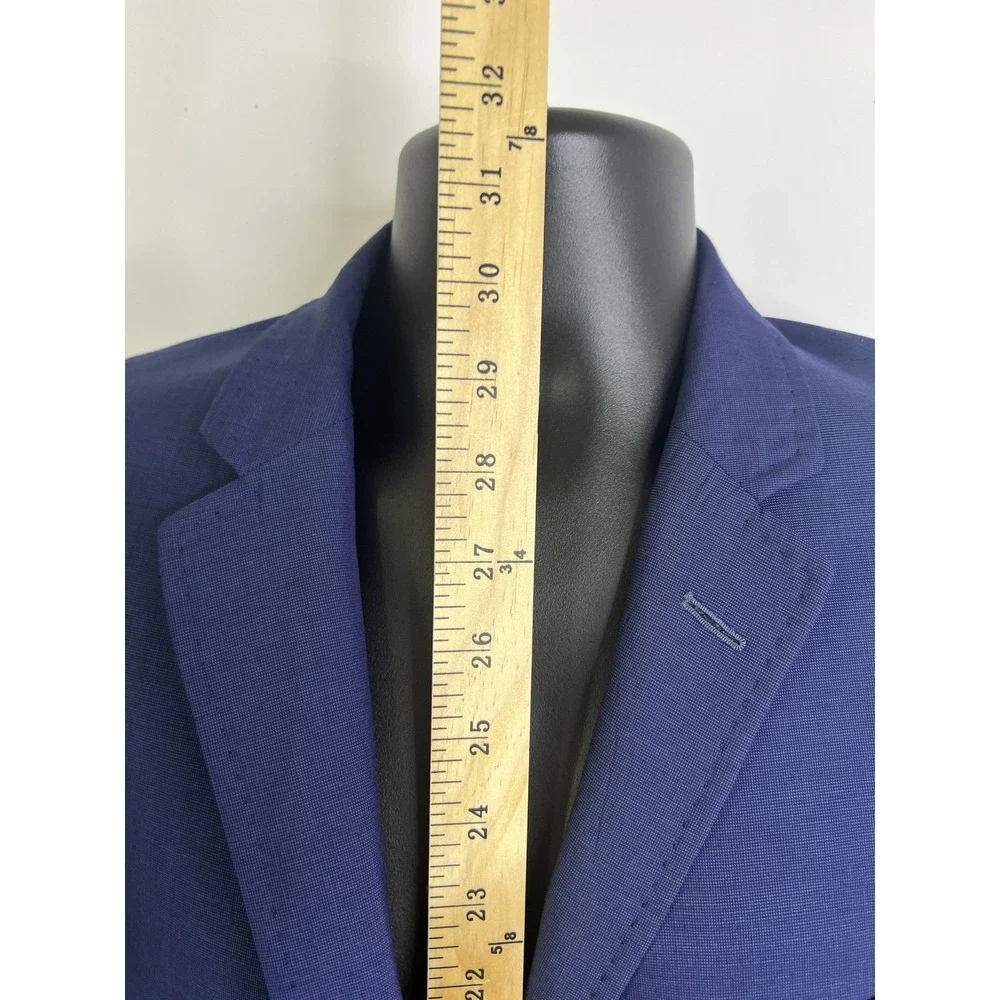 Ted Baker Blazer Mens 44 Large Blue Wool Endurance Jay CT Made Canada Sport Coat
